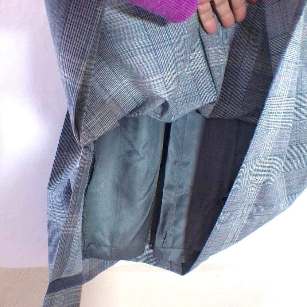 Vintage The Ragalia Collection Gray Plaid Skirt Suit Set – Women’s Size 8 USA - Picture 8 of 11